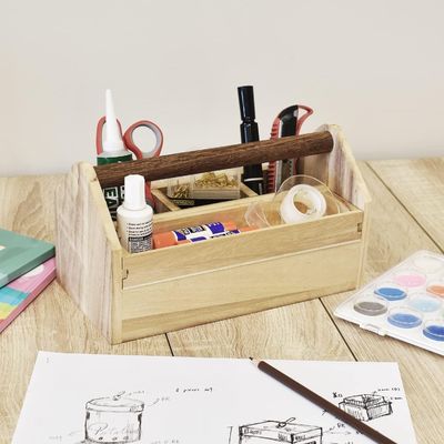 Custom Order Accepted Wooden Drawer Organizer Craft Tool Storage Box with Pine Wood/Bamboo