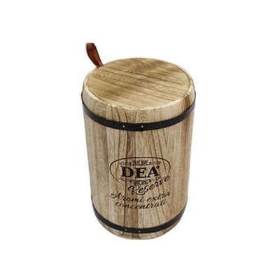 18x18x27cm Custom Logo Wooden Barrel Packaging Handmade Vintage Style Large Paulownia