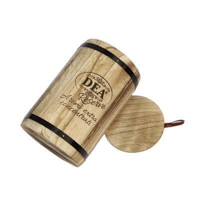 18x18x27cm Custom Logo Wooden Barrel Packaging Handmade Vintage Style Large Paulownia