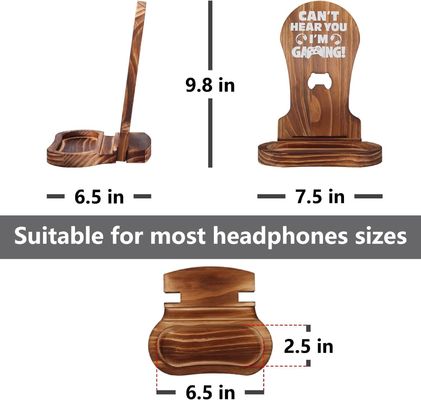 Hotel Home Bathroom Decoration Wooden Headset Stand Decorations for Gamer Teenage Boy