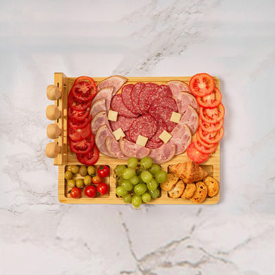 Custom Black Walnut Wood Bulk Bamboo Chopping Block Kitchen Cheese Cutting Board With Tools