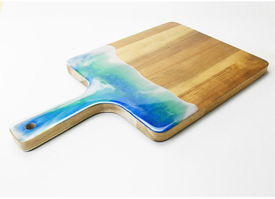 Marble Wood Bread Storage Kitchen with BAMBOO Ocean Shapes Walnut Resin Cutting Boards