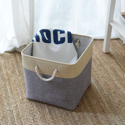 Customized Logo Acceptable Fabric Storage Basket for Clothes Storage and Organization