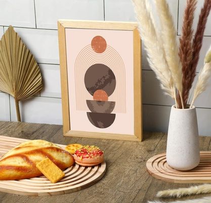 Customized Logo Acceptable Rainbow Shaped Wood Cutting Board for Home Kitchen Decoration