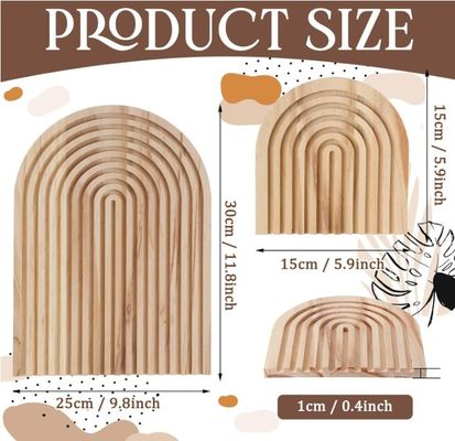 Customized Logo Acceptable Rainbow Shaped Wood Cutting Board for Home Kitchen Decoration