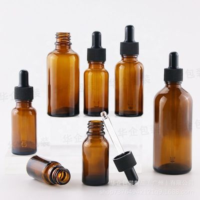 5ml 10ml 15ml 20ml 30ml 50ml 100ml Amber Glass Dropper Bottle with and Food Jar Glass