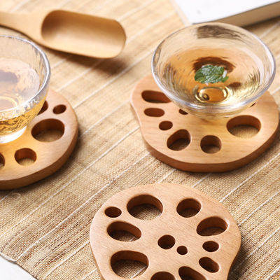 Sample Charge Free or Will Be Returned Back Set Of 6 Wooden Heart Wax Drink Coasters