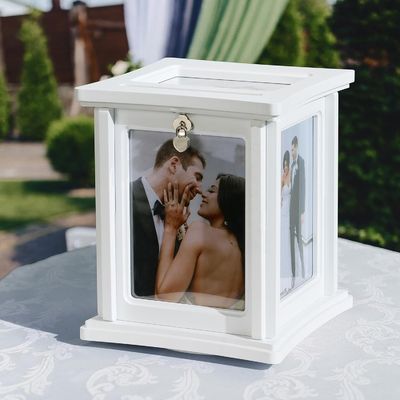 Wedding Reception Eucalyptus DIY Envelope Wood Box with Lock Sample Charge Free