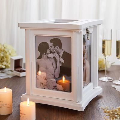 Wedding Reception Eucalyptus DIY Envelope Wood Box with Lock Sample Charge Free