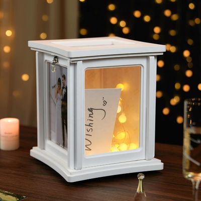 Wedding Reception Eucalyptus DIY Envelope Wood Box with Lock Sample Charge Free