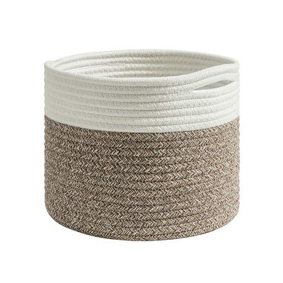 Keep Your Home Organized Round Foldable Cotton Rope Storage Basket for Various Items