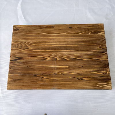 Customized Designs Accepted Rustic Rectangular Wood Serving Tray with Metal Handles
