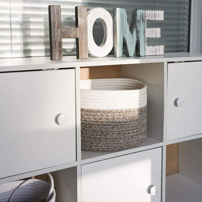 Keep Your Home Organized Round Foldable Cotton Rope Storage Basket for Various Items