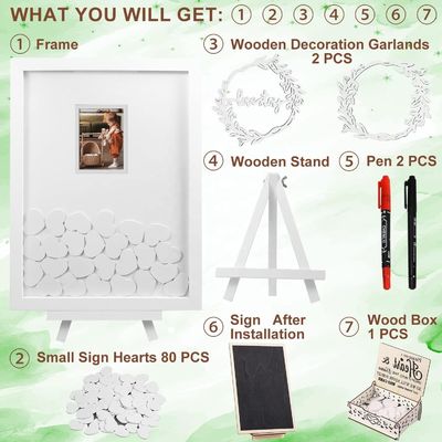 Wedding Event Party Frames with Burned Wooden Decorations in European Style Countryside