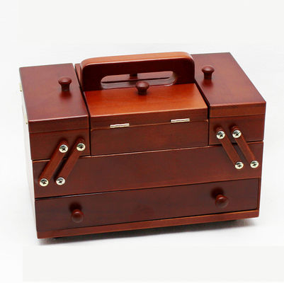 Custom Sewing Kit Set with Wooden Sewing Box Pine Wood Color Room Space Selection