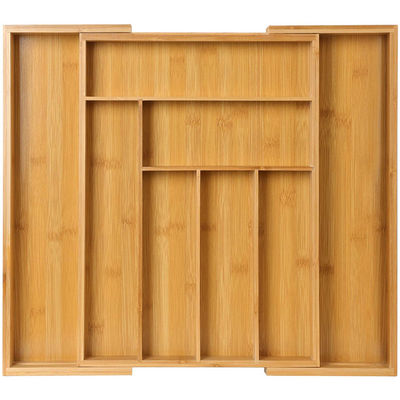 Adjustable Bamboo Drawer Organizer for Fast Food and Takeaway Services by Vitalucks