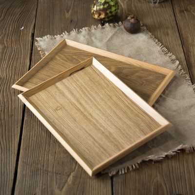 Delicate Nordic Wooden Tray Eco-Friendly and Customizable with Laser Engraved Printing
