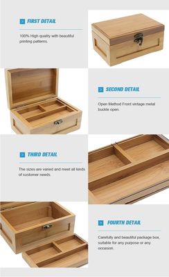Luxury Gift Packaging with Laser Engraved Printing on Custom Bamboo Wood Box