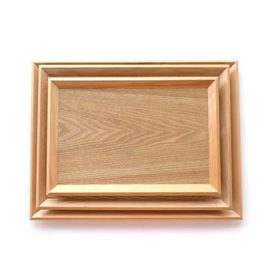 Delicate Nordic Wooden Tray Eco-Friendly and Customizable with Laser Engraved Printing