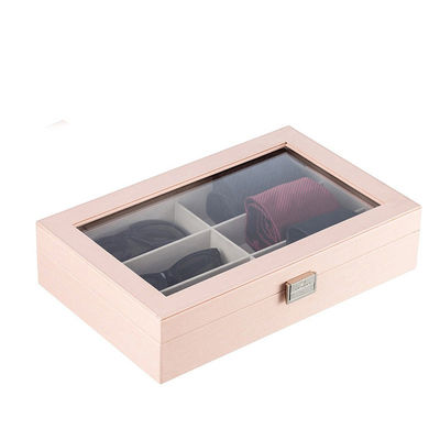 Unfinished Wood Tie Gift Storage Boxes Customized Logo Acceptable and Free Sample Charge