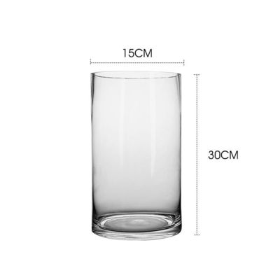 Minimalist Design Tabletop Vase for Clear Glass Cylinder Flower Vase in Nordic Style
