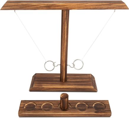 Developmental Game Solid Wooden Ring Hook Toss Game for Bar Age Range 8 to 13 Years