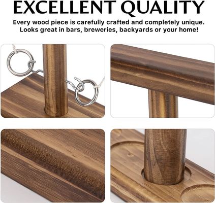 Developmental Game Solid Wooden Ring Hook Toss Game for Bar Age Range 8 to 13 Years