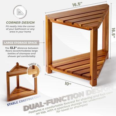 Living Room Furniture Wooden Corner Shower Bench Seats and Benches with Storage Shelf
