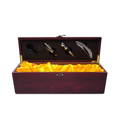 750ml Burned Printing Wine Gift Box for Design Fashion MDF Wood Construction