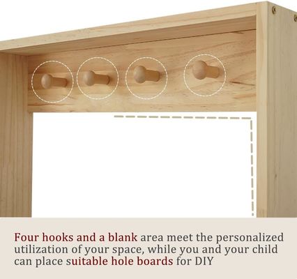 Space-Saving Wall Mount Shelf for Kids' Toys and Books Wooden Bathroom Wall Cabinet