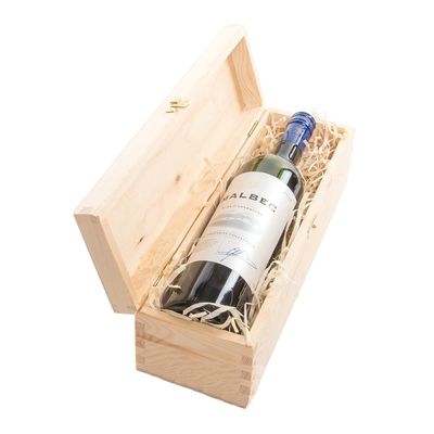 Custom Order Accepted Silk-screen Printing Unfinished Pine Wood Wooden Box for Wine