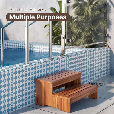 Detachable Two Step Stool for Adult Kid Printing Laser Engrave 500 Lbs Weight Capacity