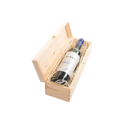 Custom Order Accepted Silk-screen Printing Unfinished Pine Wood Wooden Box for Wine