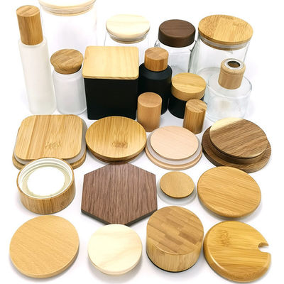 Acacia Beech Walnut Pine Bamboo Rubber Oak Cherry Solid MDF Cork Candlenut Wooden Lids