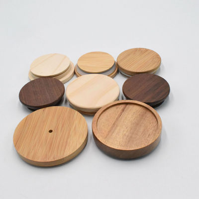 Acacia Beech Walnut Pine Bamboo Rubber Oak Cherry Solid MDF Cork Candlenut Wooden Lids