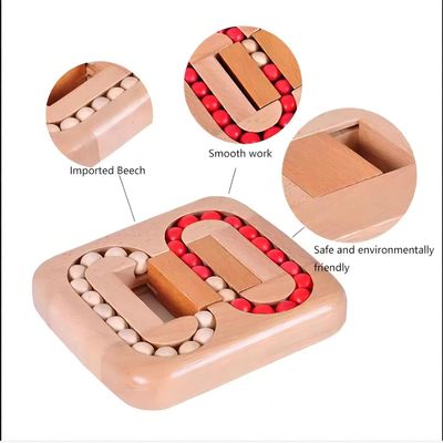 Unisex 202405 Wooden Tile Brain Maze Game for Seniors Older Adults Easy Puzzle Toys for Alzheimer's