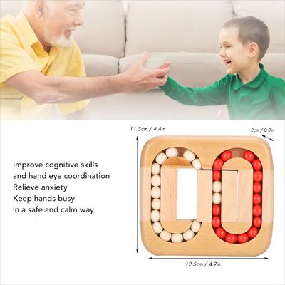 Unisex 202405 Wooden Tile Brain Maze Game for Seniors Older Adults Easy Puzzle Toys for Alzheimer's