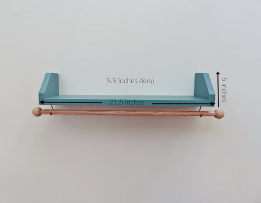 As Your Request Blue Nursery Shelf with Clothes Hanger Organize Your Child's Clothing