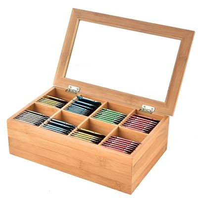 Vintage Chest Empty Wooden Gift Storage Tea Box with Customized Logo and Plain Color