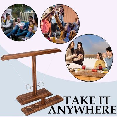 Save Space Solid Wooden Ring Hook Toss Game Latest Addition for Bar Entertainment