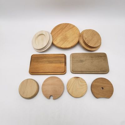 Certificated Wooden Lid for 20mm Glass Jar by Wooden Plain Color and Glass Material