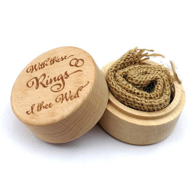 Small Wood Ring Box for Beautifully Proposing Marriage Handmade Beech and Walnut