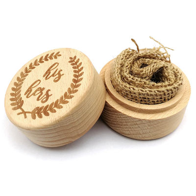 Small Wood Ring Box for Beautifully Proposing Marriage Handmade Beech and Walnut