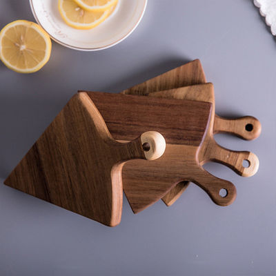 OEM ODM Accepted Customized Size Eco-Friendly Non Stick Dinner Wood Pizza Plate Serving Tray 6pcs