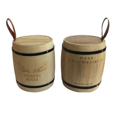 Customized Logo Acceptable Wooden Tea Coffee Sugar Canisters Set Barrel Shape