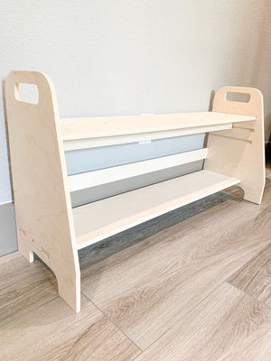 Detachable Montessori Wooden Furniture for Kids Shoe Bench in Livingroom Playroom