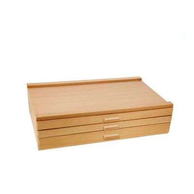 Luxury Wooden Organizer Jewelry Box with Drawer Printing Silk-Screen Printing/Burned