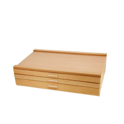 Luxury Wooden Organizer Jewelry Box with Drawer Printing Silk-Screen Printing/Burned