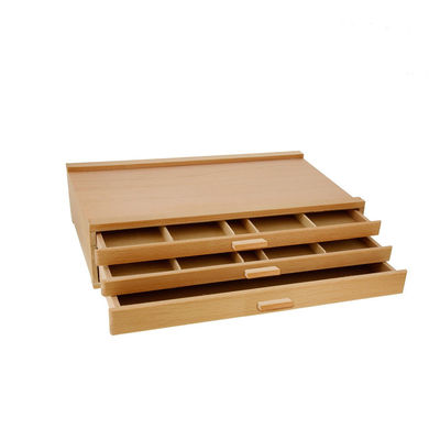 Luxury Wooden Organizer Jewelry Box with Drawer Printing Silk-Screen Printing/Burned