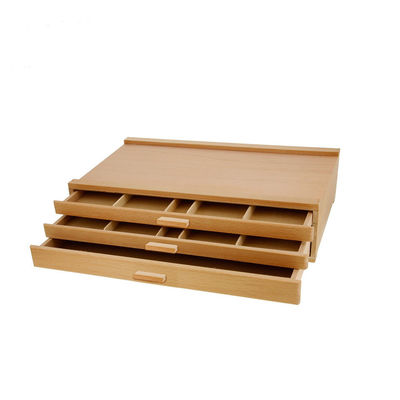 Luxury Wooden Organizer Jewelry Box with Drawer Printing Silk-Screen Printing/Burned